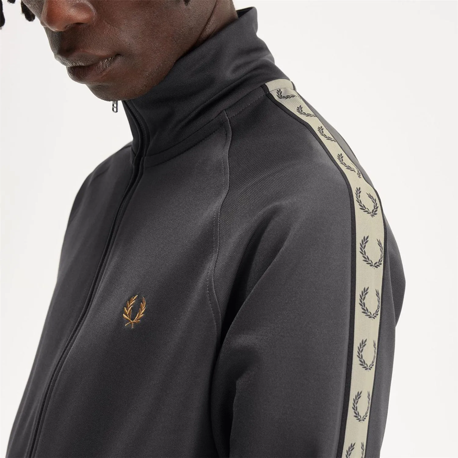 03895 Fred Perry Contrast Tape Track Jacket