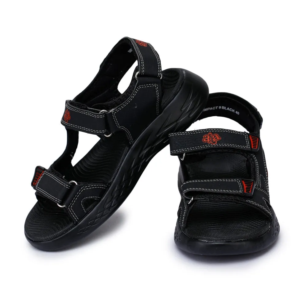 A-HA Casual Black Sandals For Men IMPACT-9 By Liberty