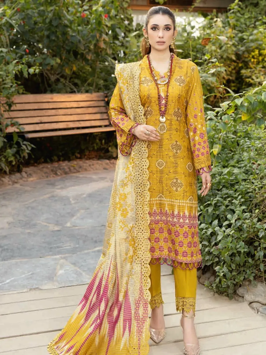 Aafreen by Riaz Arts Unstitched Embroidered Lawn 3Pc Suit AF-17