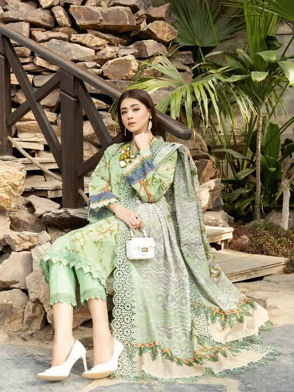 Aafreen by Riaz Arts Unstitched Embroidered Lawn 3Pc Suit AF-18