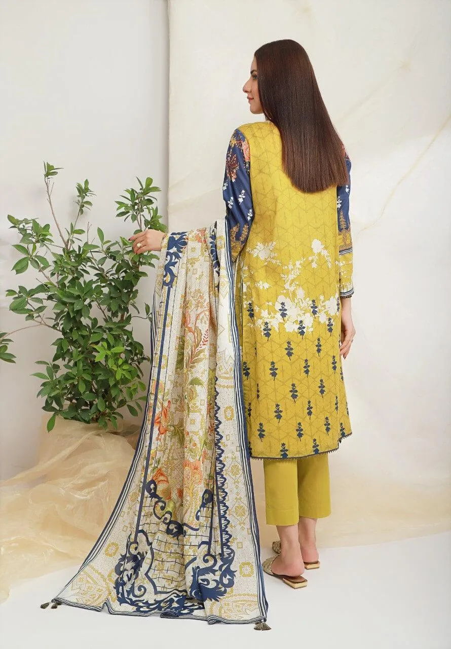 ACE Galleria Digital Embroidered Unstitched 3 Piece Lawn Suit ACE-12008