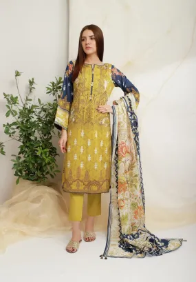 ACE Galleria Digital Embroidered Unstitched 3 Piece Lawn Suit ACE-12008