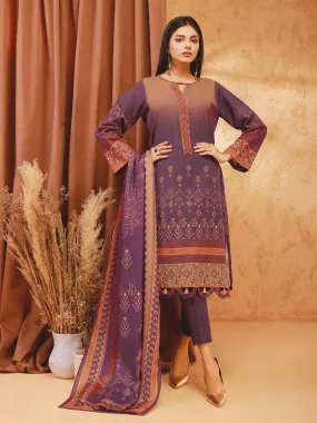 ACE Galleria Digital Embroidered Unstitched 3pc Viscose Suit ACE 12216