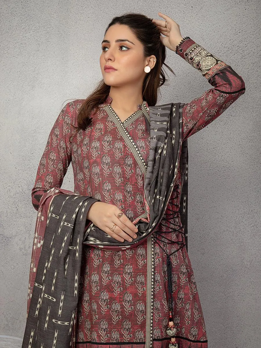 ACE Galleria Digital Printed Unstitched 3 Piece Khaddar Suit ACE 12119