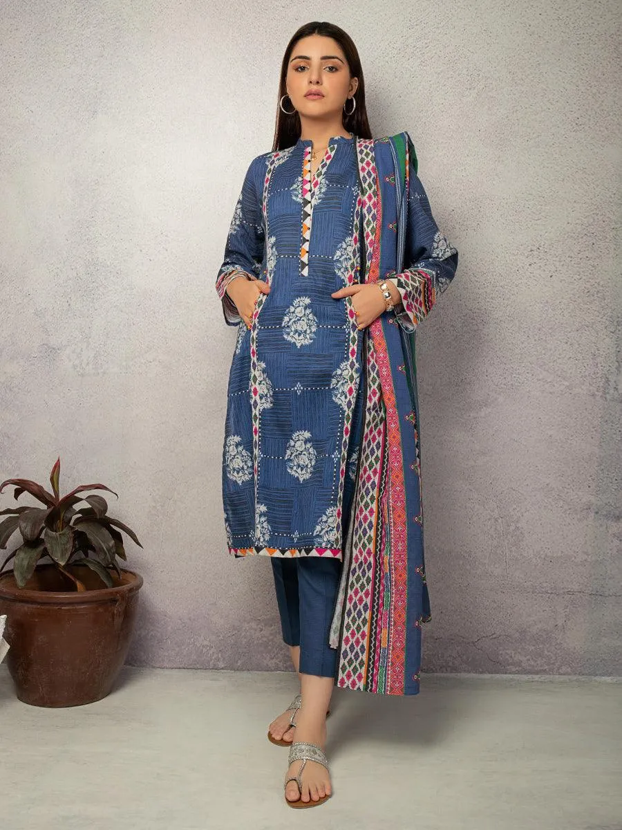 ACE Galleria Digital Printed Unstitched 3 Piece Khaddar Suit ACE 12132