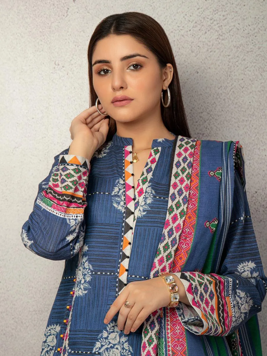 ACE Galleria Digital Printed Unstitched 3 Piece Khaddar Suit ACE 12132