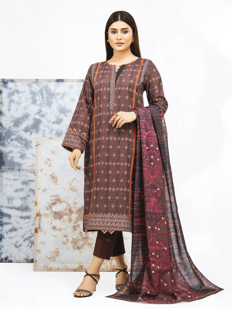 ACE Galleria Digital Printed Unstitched 3 Piece Khaddar Suit ACE 12146