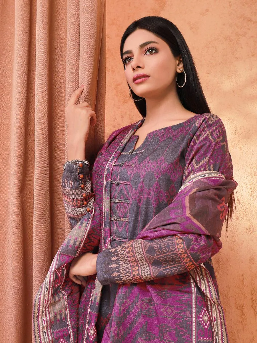 ACE Galleria Digital Printed Unstitched 3 Piece Khaddar Suit ACE 12149