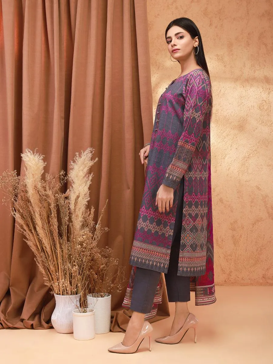 ACE Galleria Digital Printed Unstitched 3 Piece Khaddar Suit ACE 12149