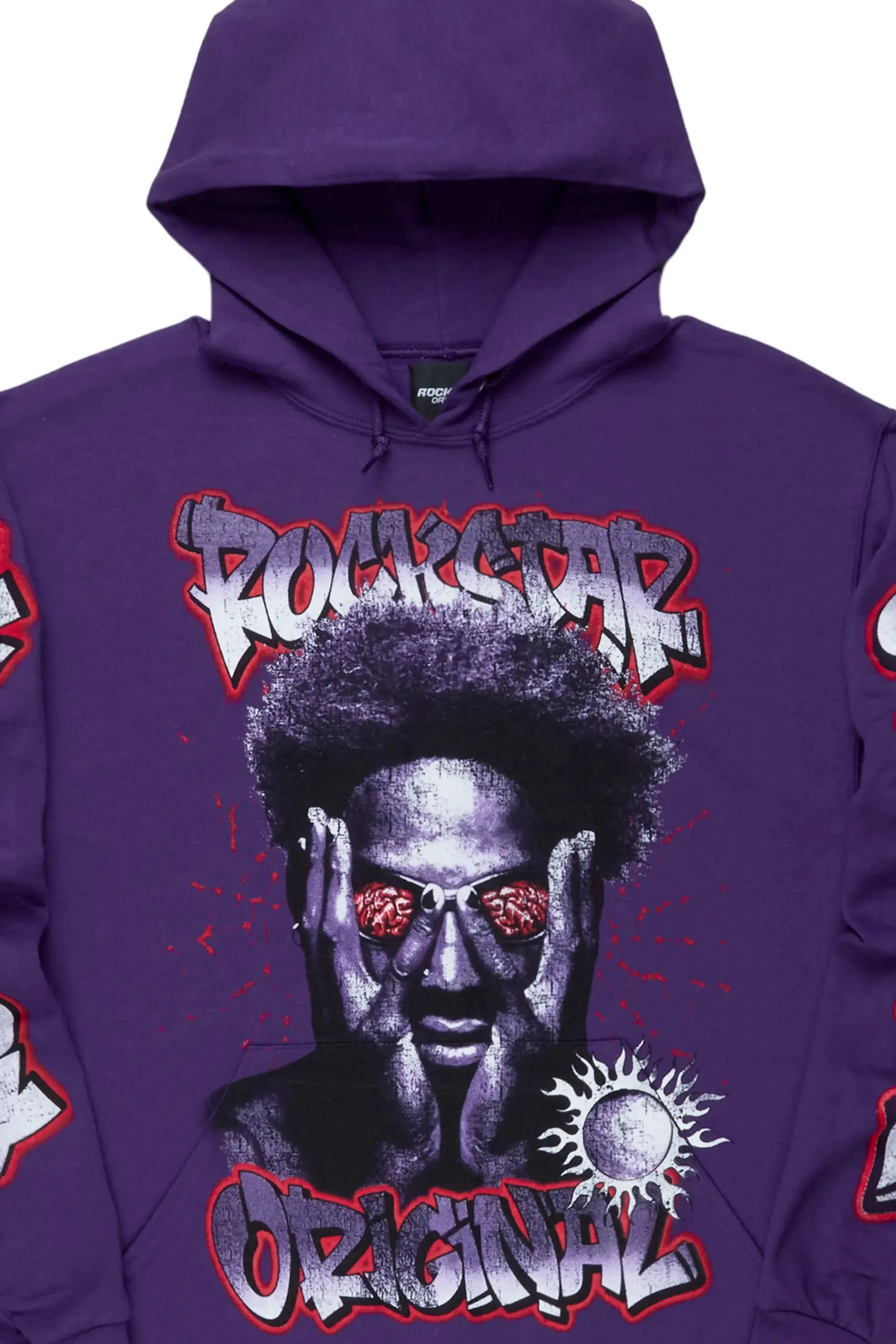 Acke Purple Graphic Hoodie