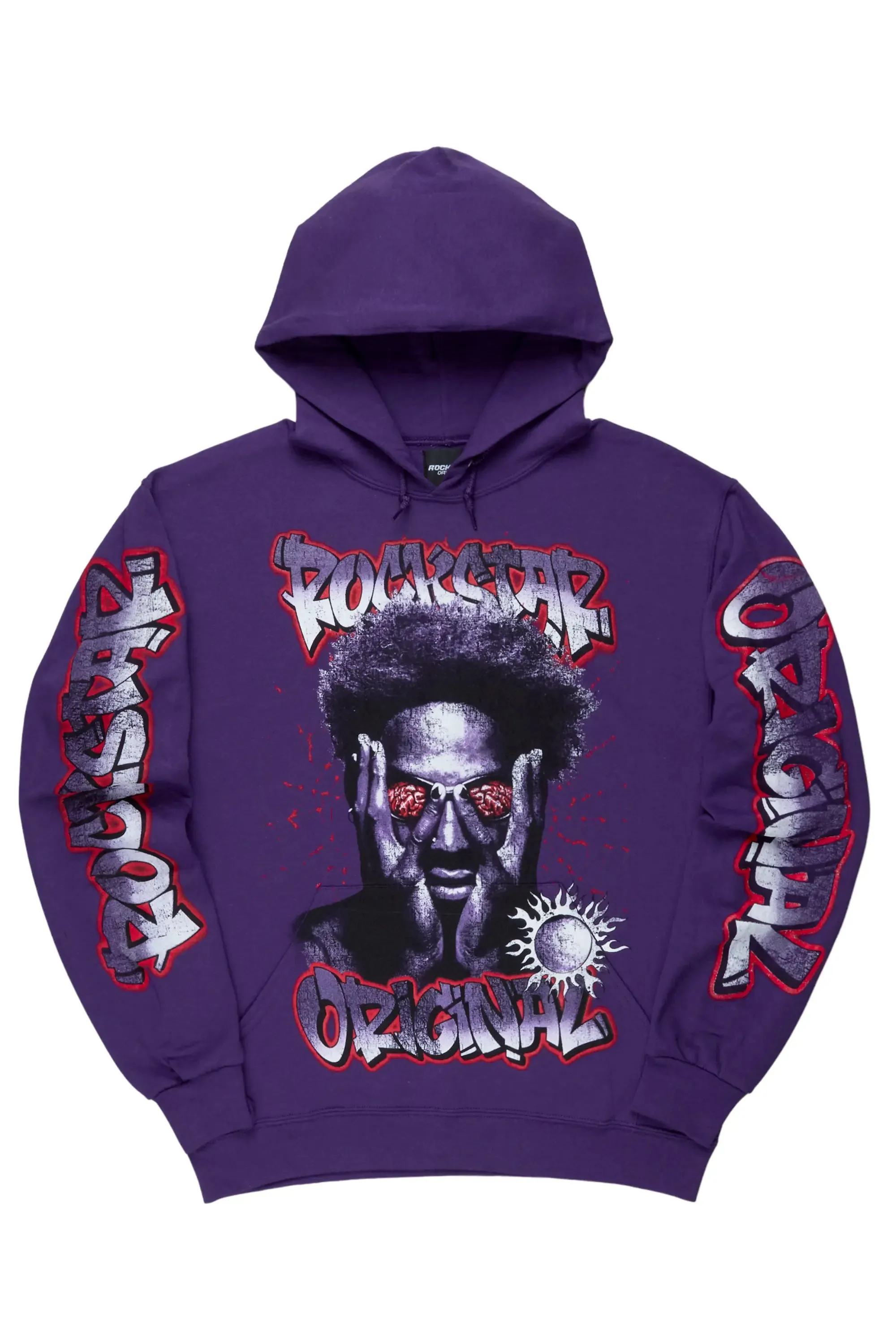 Acke Purple Graphic Hoodie