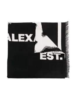 Alexander McQueen Graffiti logo oversized scarf