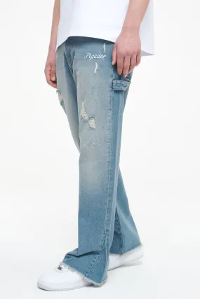 Alma Flared Jeans Washed Light Blue