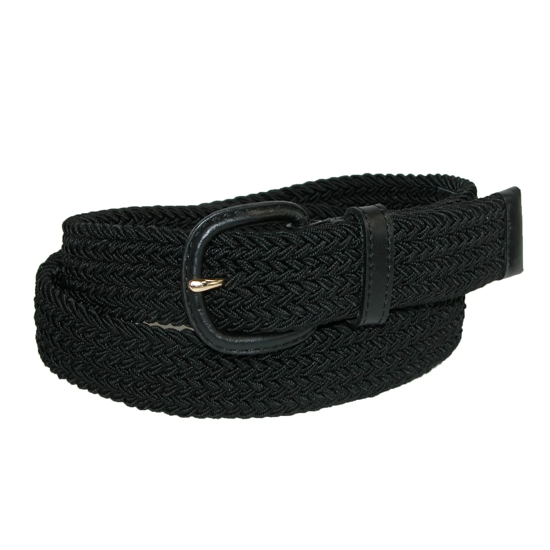 Aquarius Men's Elastic Stretch Belt with Covered Buckle (Big & Tall Available)