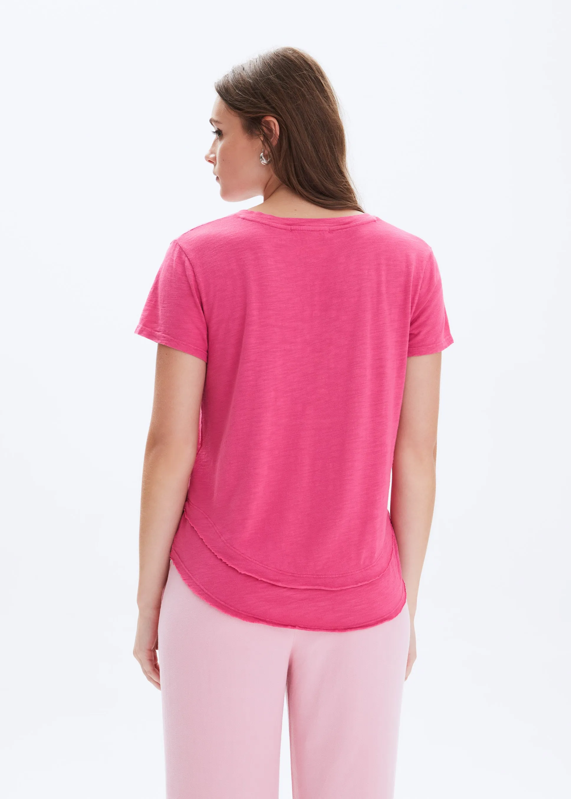 AVA V-NECK MOCK LAYER T-SHIRT