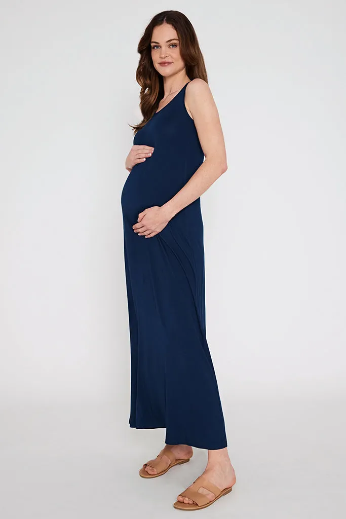 Bamboo Maxi Dress - Navy