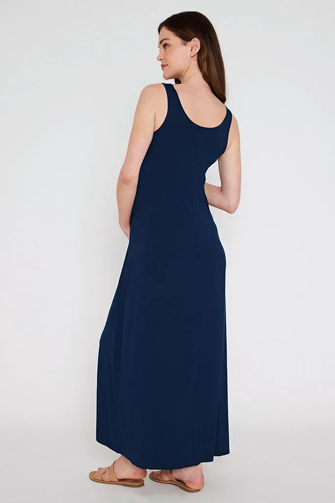 Bamboo Maxi Dress - Navy