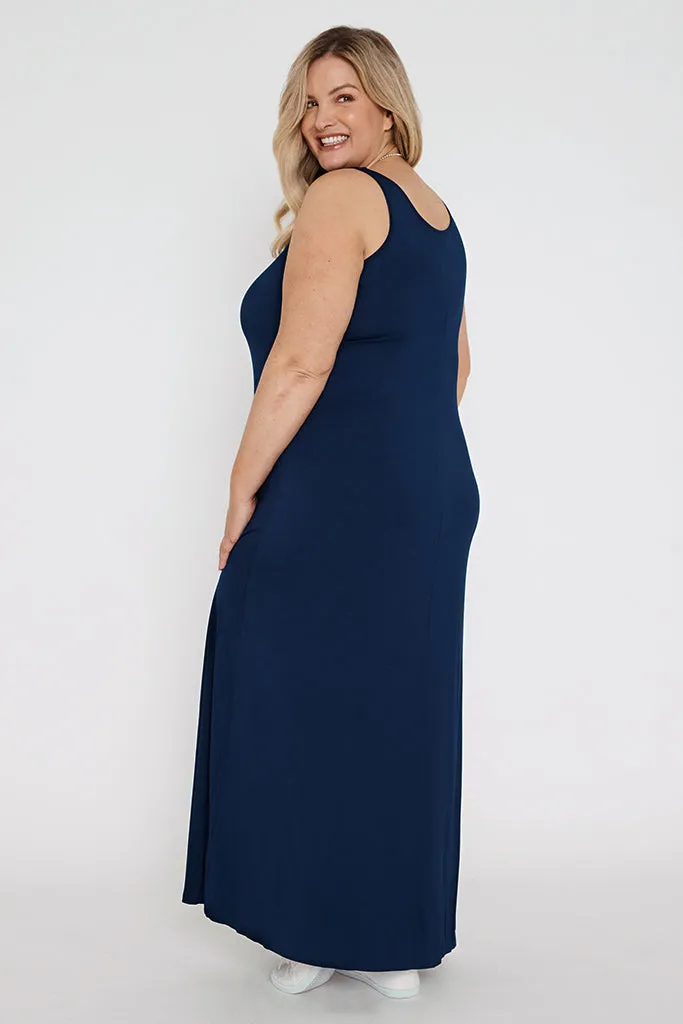 Bamboo Maxi Dress - Navy