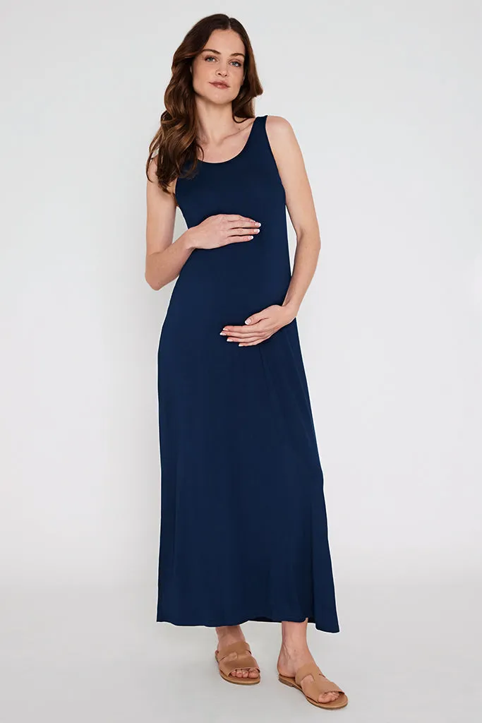 Bamboo Maxi Dress - Navy