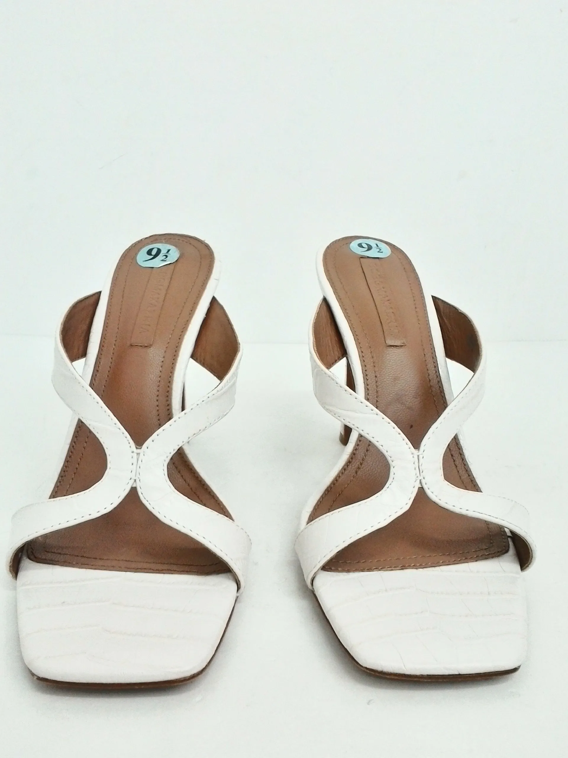 BCBGMaxazria Women's White Mule Sandals Size 8.5