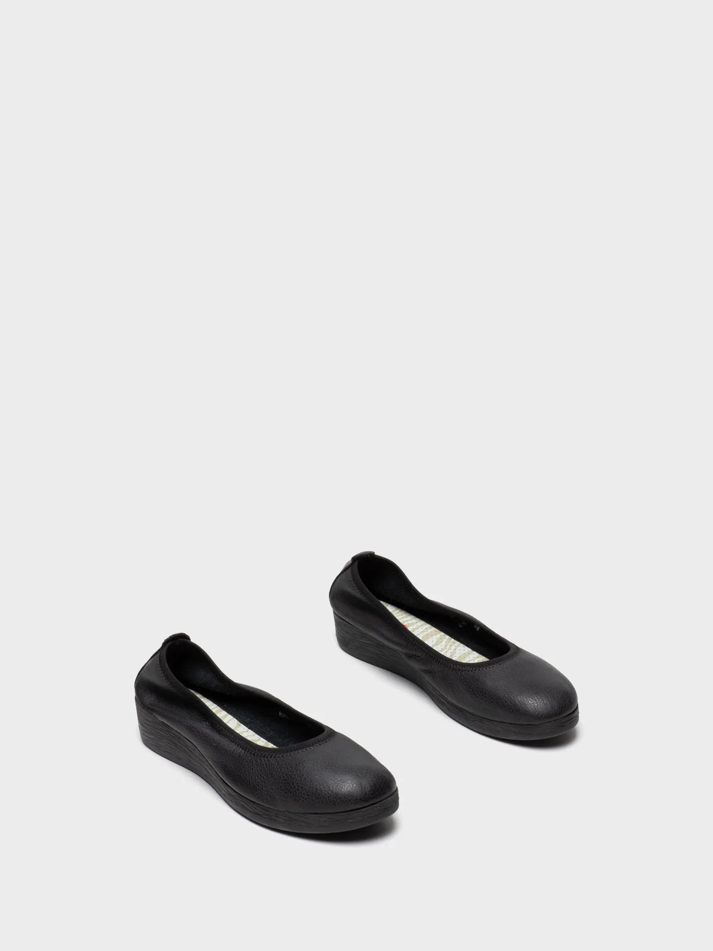 Black Elasticated Ballerinas