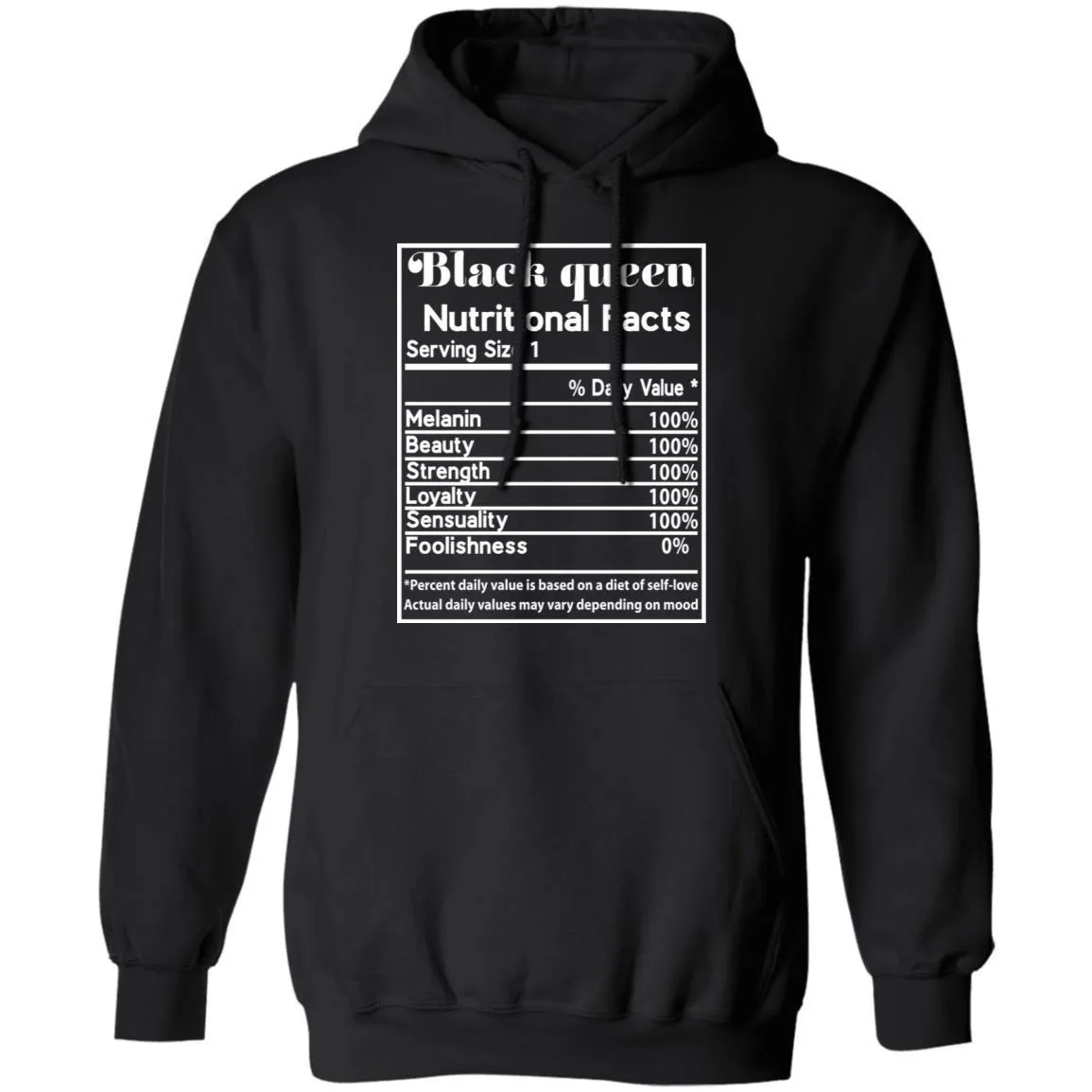 Black Queen Nutrition Facts T-shirt