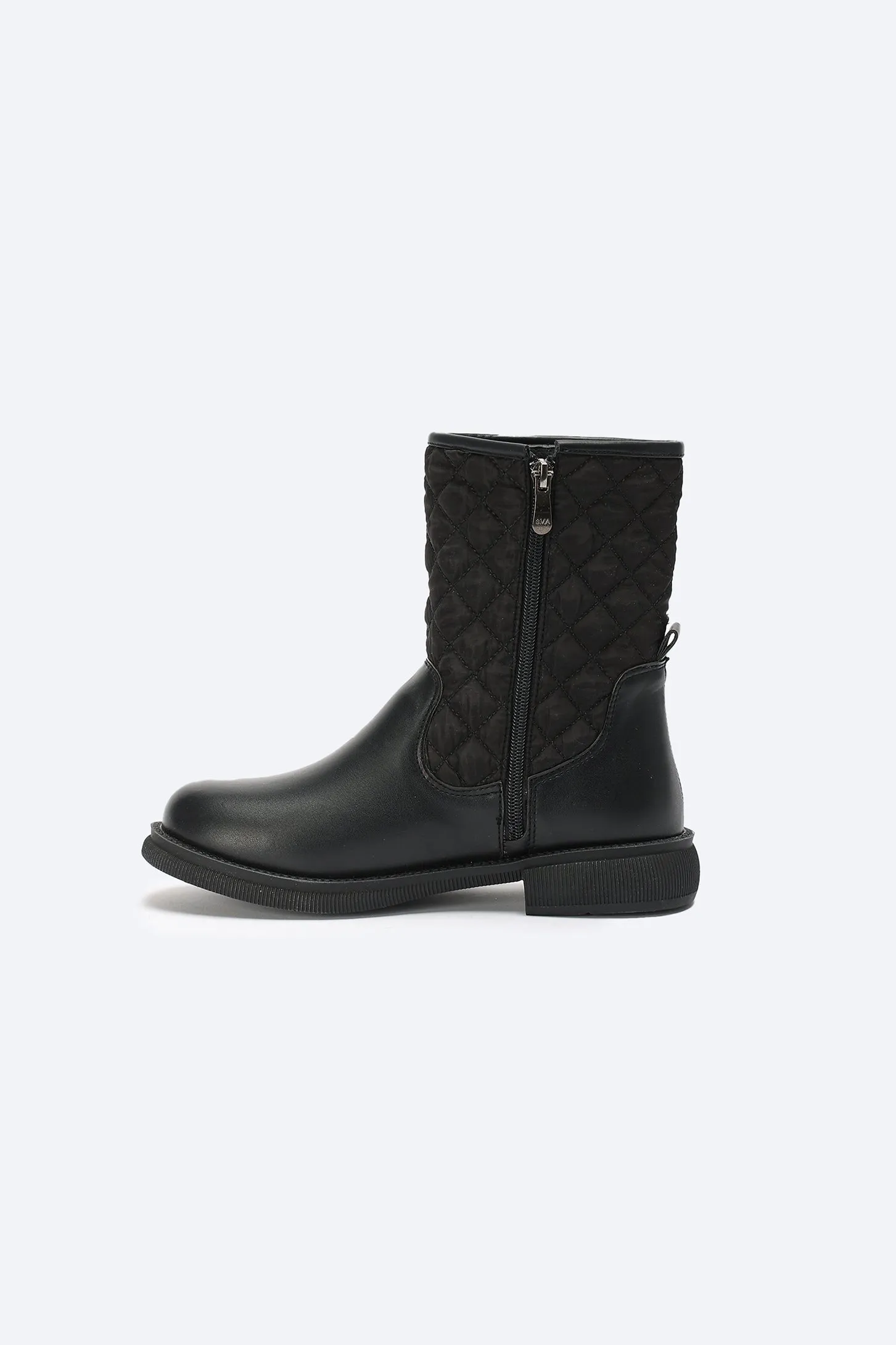 Boots - Quilted Mid-Calf - Black