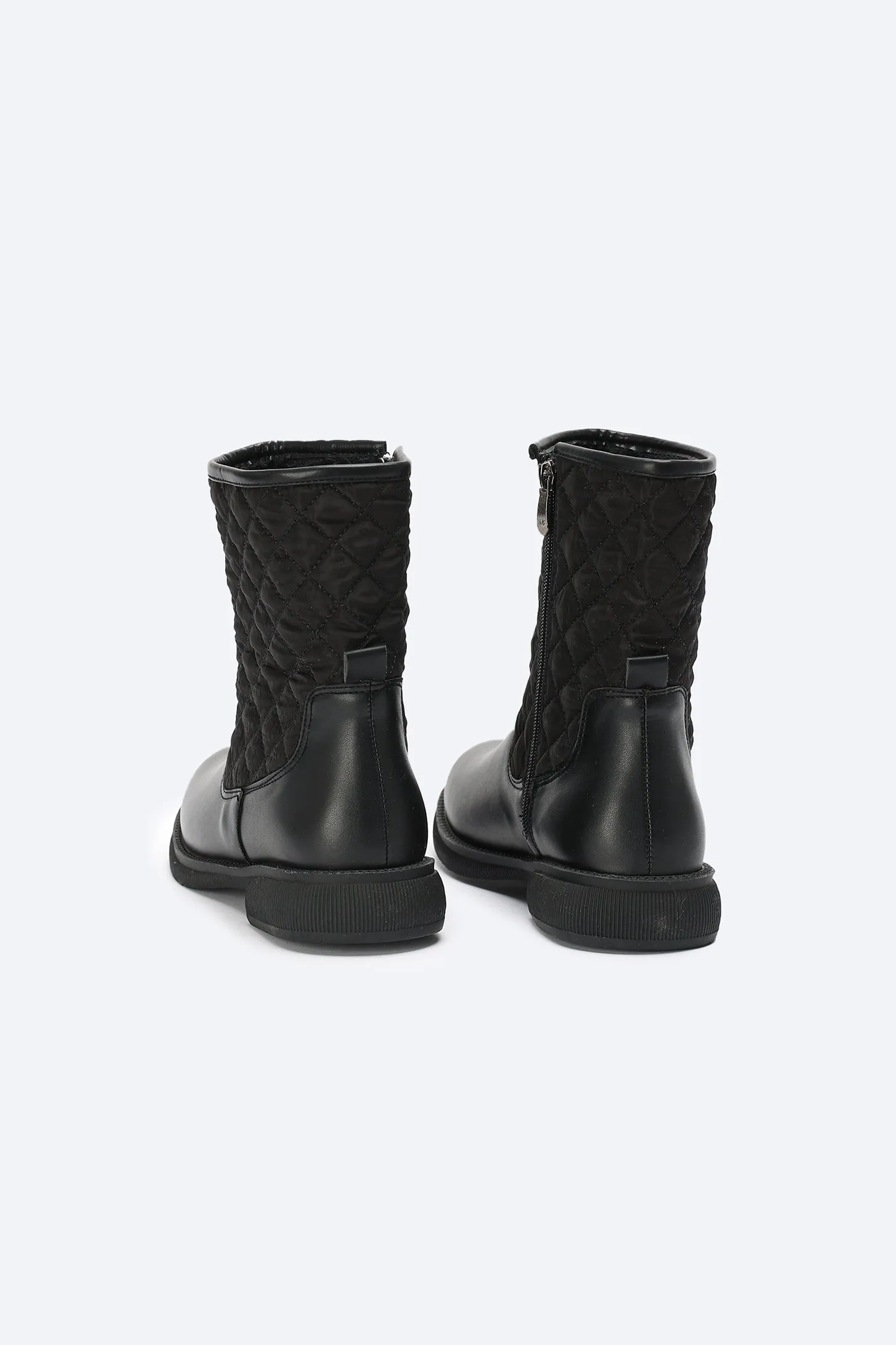 Boots - Quilted Mid-Calf - Black