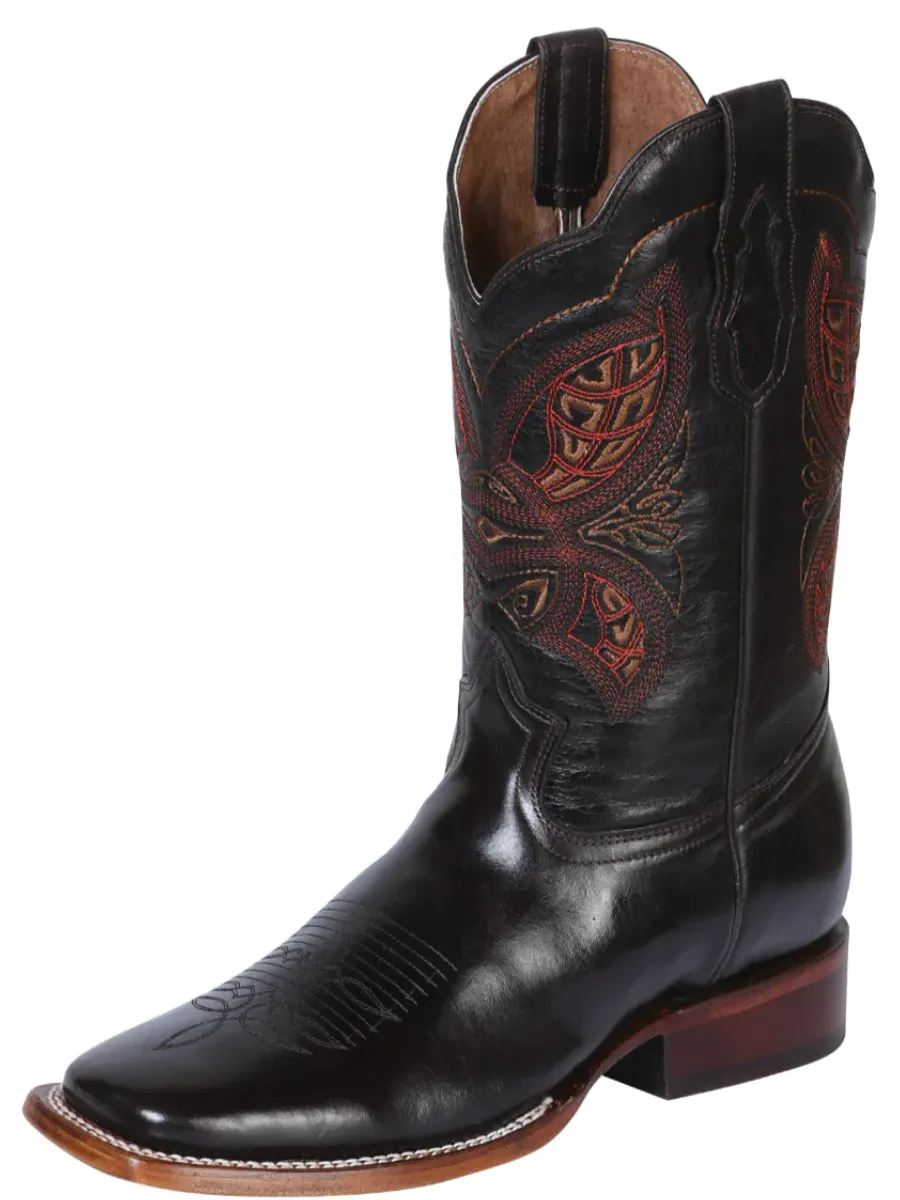 Botas Vaqueras Rodeo Clasicas de Piel Genuina para Hombre 'El General' - ID: 41990