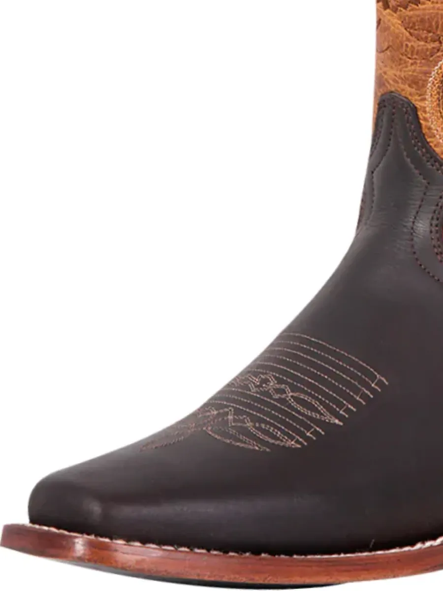 Botas Vaqueras Rodeo Clasicas de Piel Genuina para Hombre 'El General' - ID: 42996