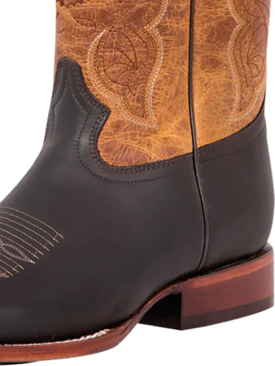 Botas Vaqueras Rodeo Clasicas de Piel Genuina para Hombre 'El General' - ID: 42996