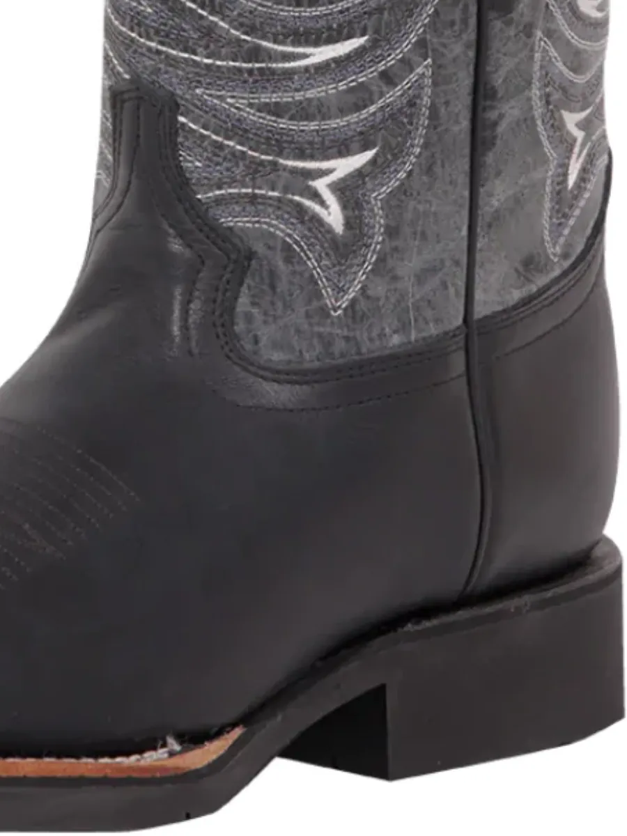 Botas Vaqueras Rodeo Clasicas de Piel Genuina para Hombre 'El General' - ID: 43002