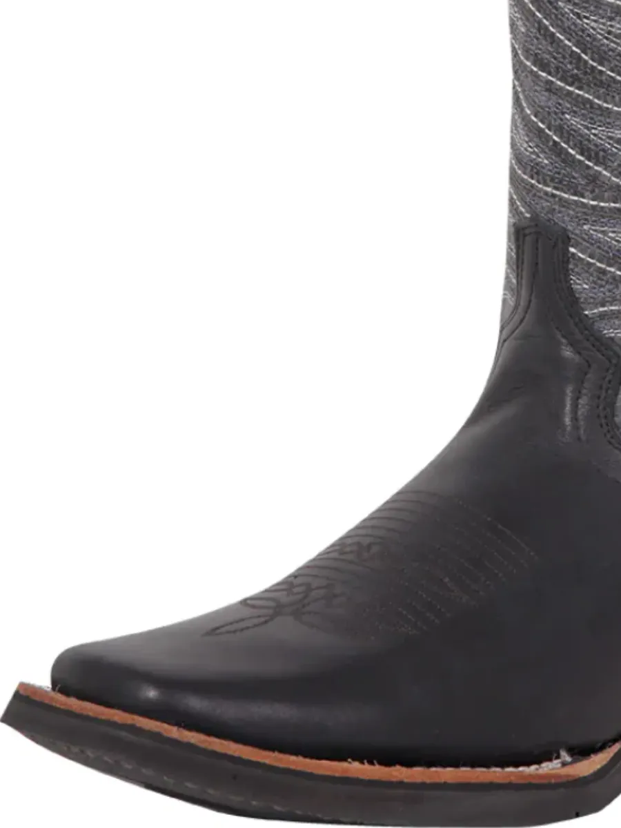 Botas Vaqueras Rodeo Clasicas de Piel Genuina para Hombre 'El General' - ID: 43002