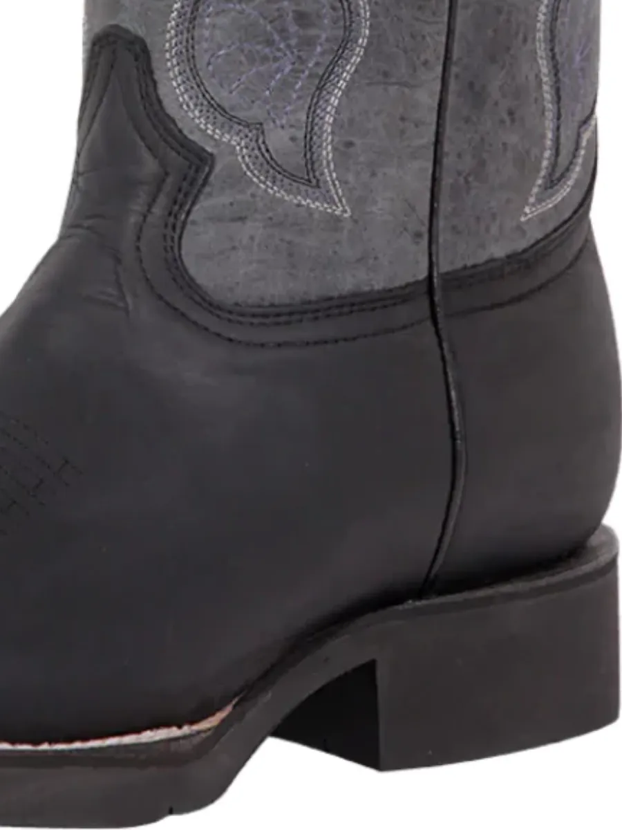 Botas Vaqueras Rodeo Clasicas de Piel Genuina para Hombre 'El General' - ID: 43006