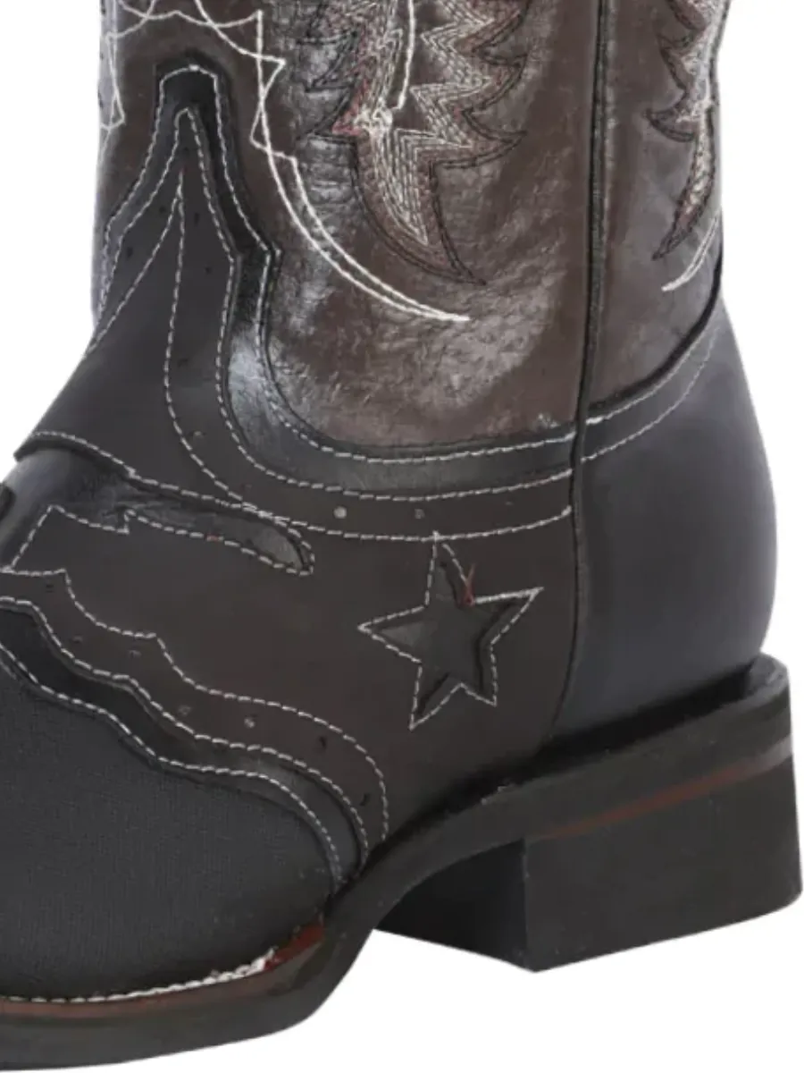 Botas Vaqueras Rodeo con Antifaz de Piel Genuina para Hombre 'El General' - ID: 33308