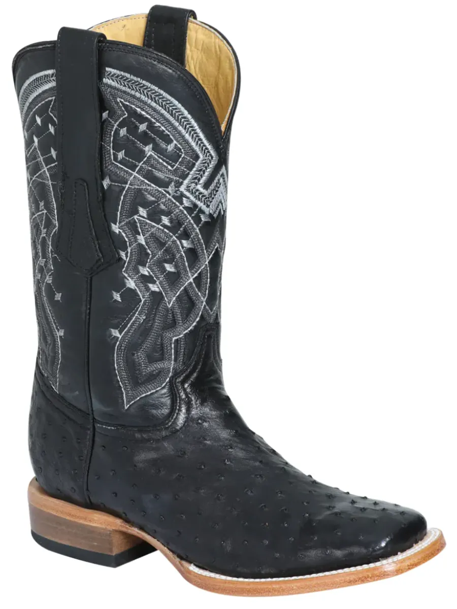 Botas Vaqueras Rodeo Exoticas de Avestruz Original para Hombre 'Centenario' - ID: 124406