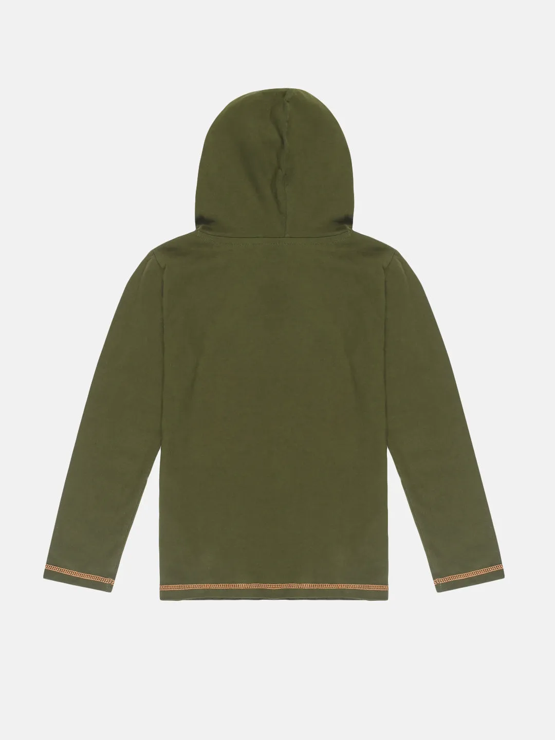 Boy's Solid Full Sleeve Hood Tee