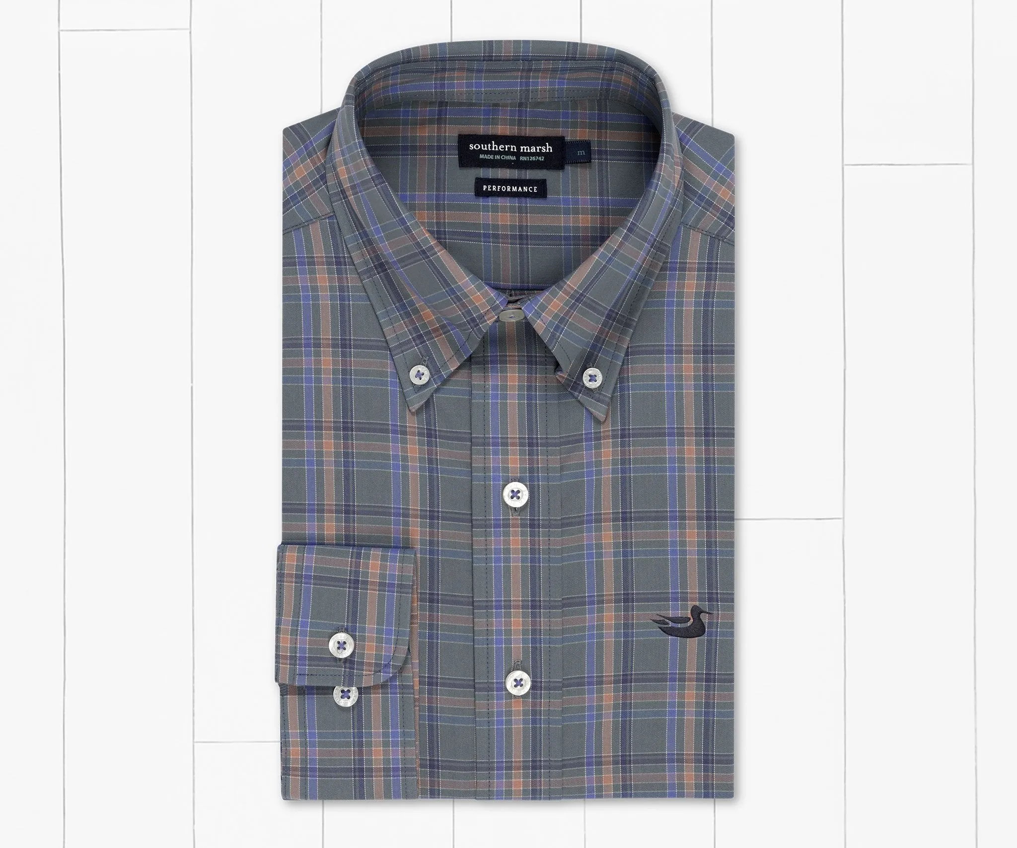 Bristol Performance Plaid Dress Shirt