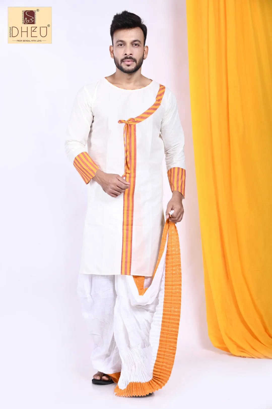 Designer Kurta-Dhoti Set - Byomkesh-Dheu (Optional)