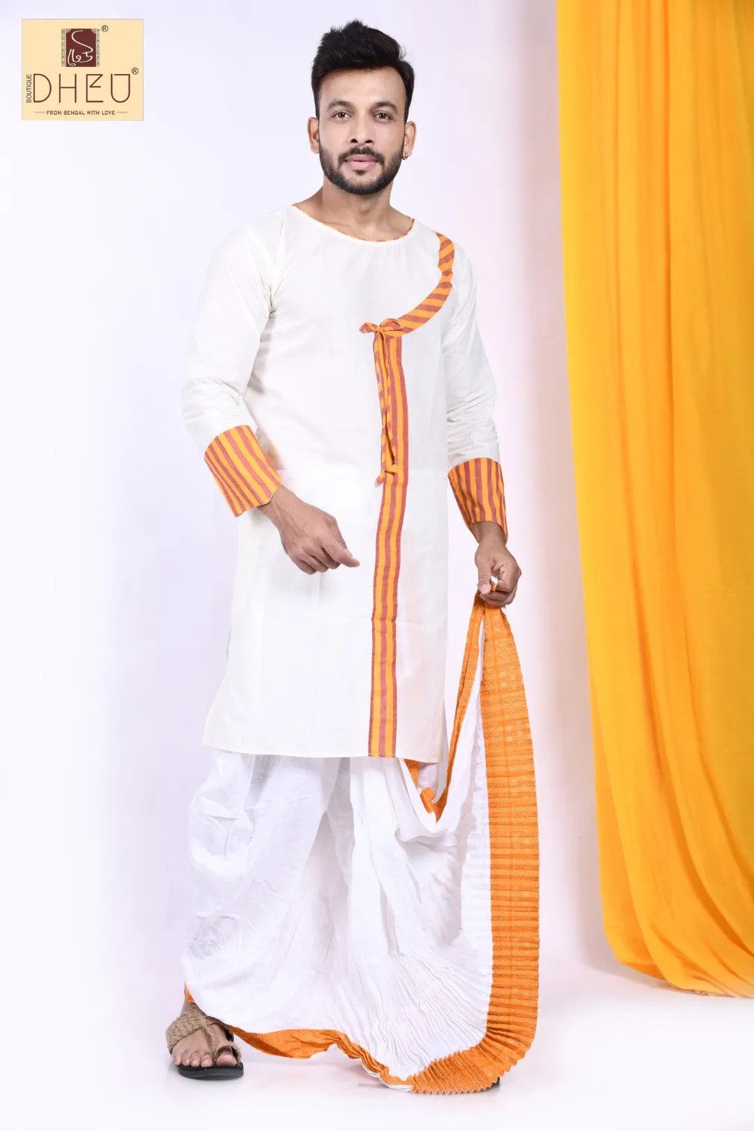 Designer Kurta-Dhoti Set - Byomkesh-Dheu (Optional)