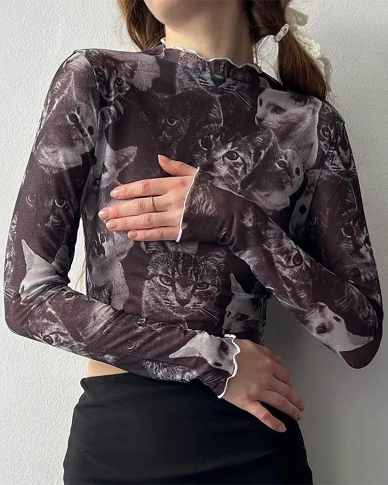 Cat City Mesh Top