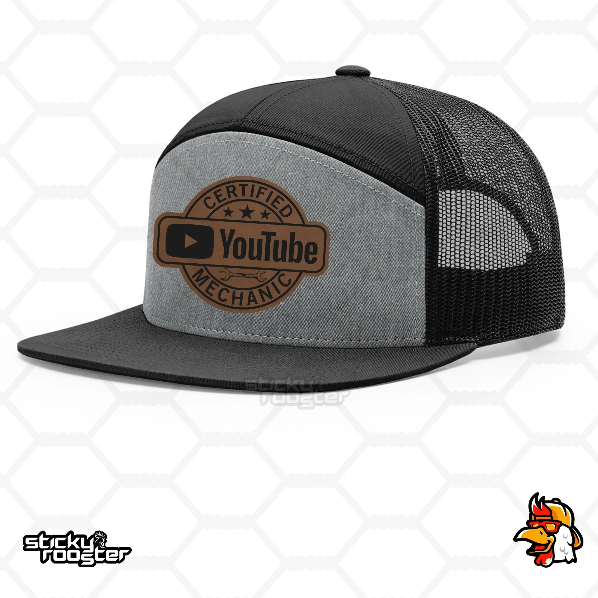 Certified YouTube Mechanic Leather Patch hat