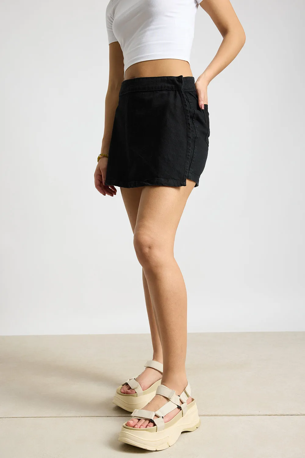 Charcoal Charm Skorts