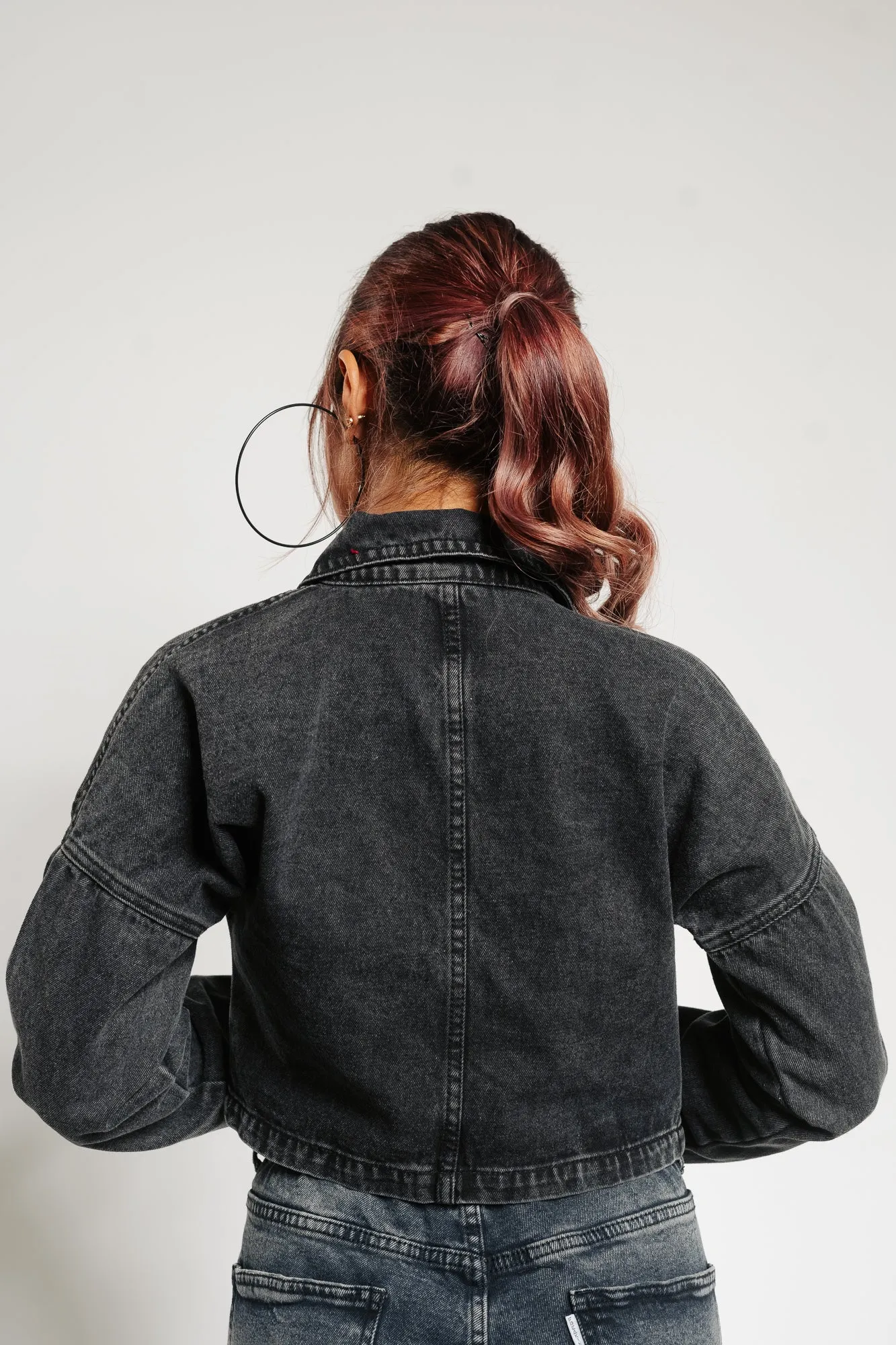 Charcoal Washed Denim Jacket