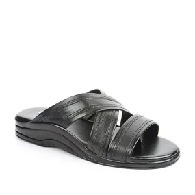 Coolers Casual (Black) Slippers For Men 7123-61 By Liberty