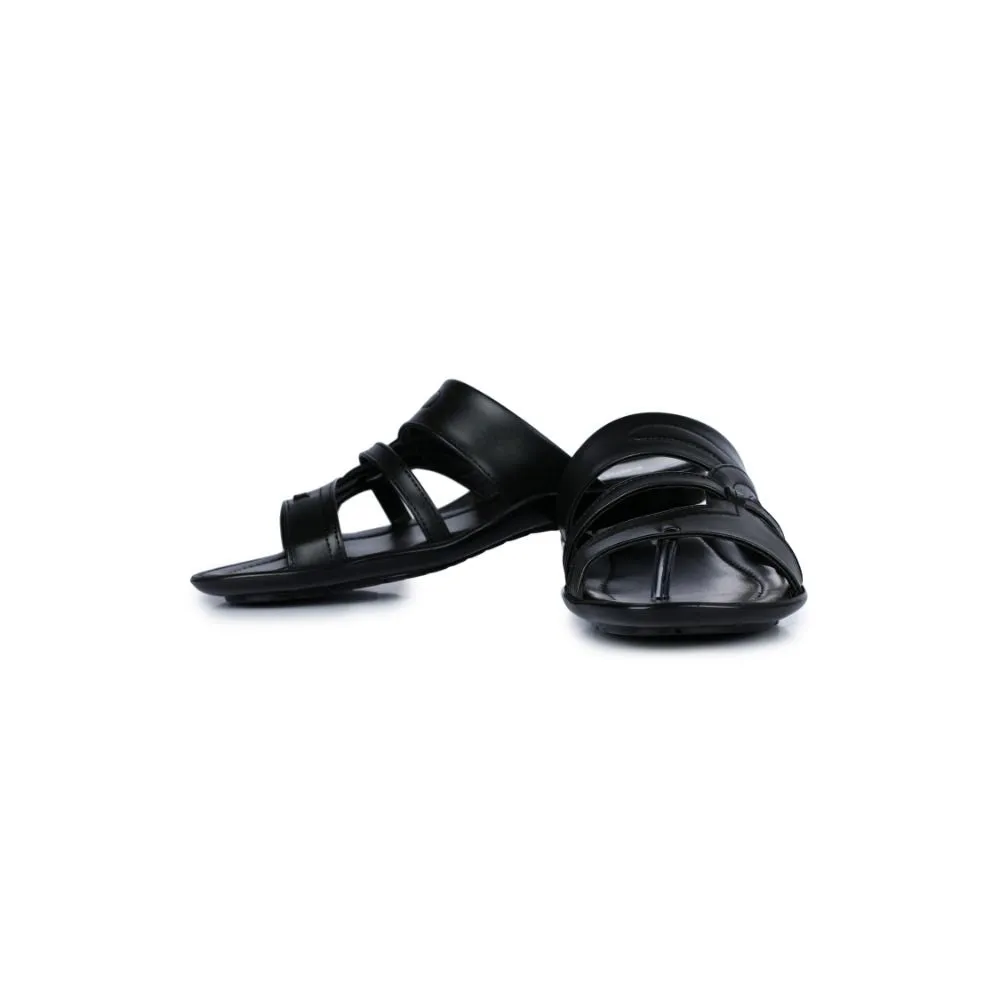 Coolers Casual (Black) Slippers For Men COOL99-1) By Liberty