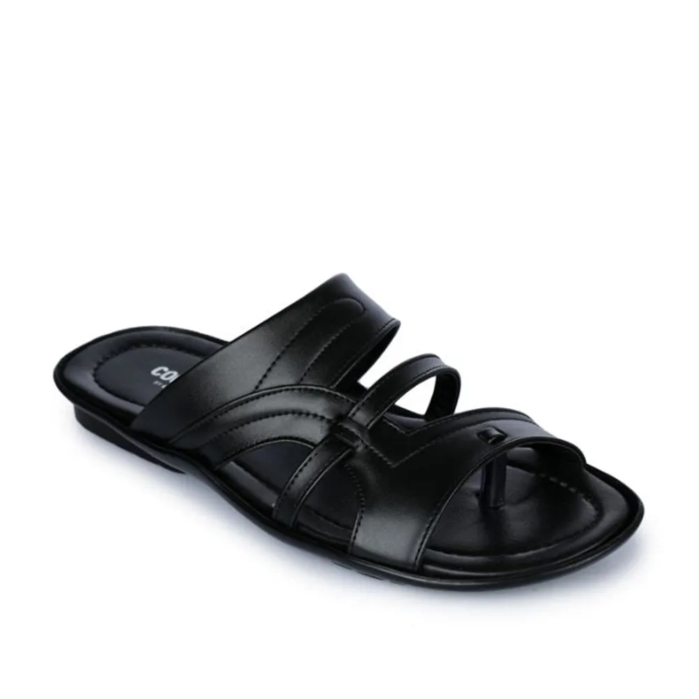 Coolers Casual (Black) Slippers For Men COOL99-1) By Liberty