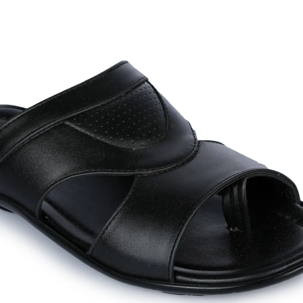 Coolers Casual (Black) Slippers For Men COOL99-105 By Liberty