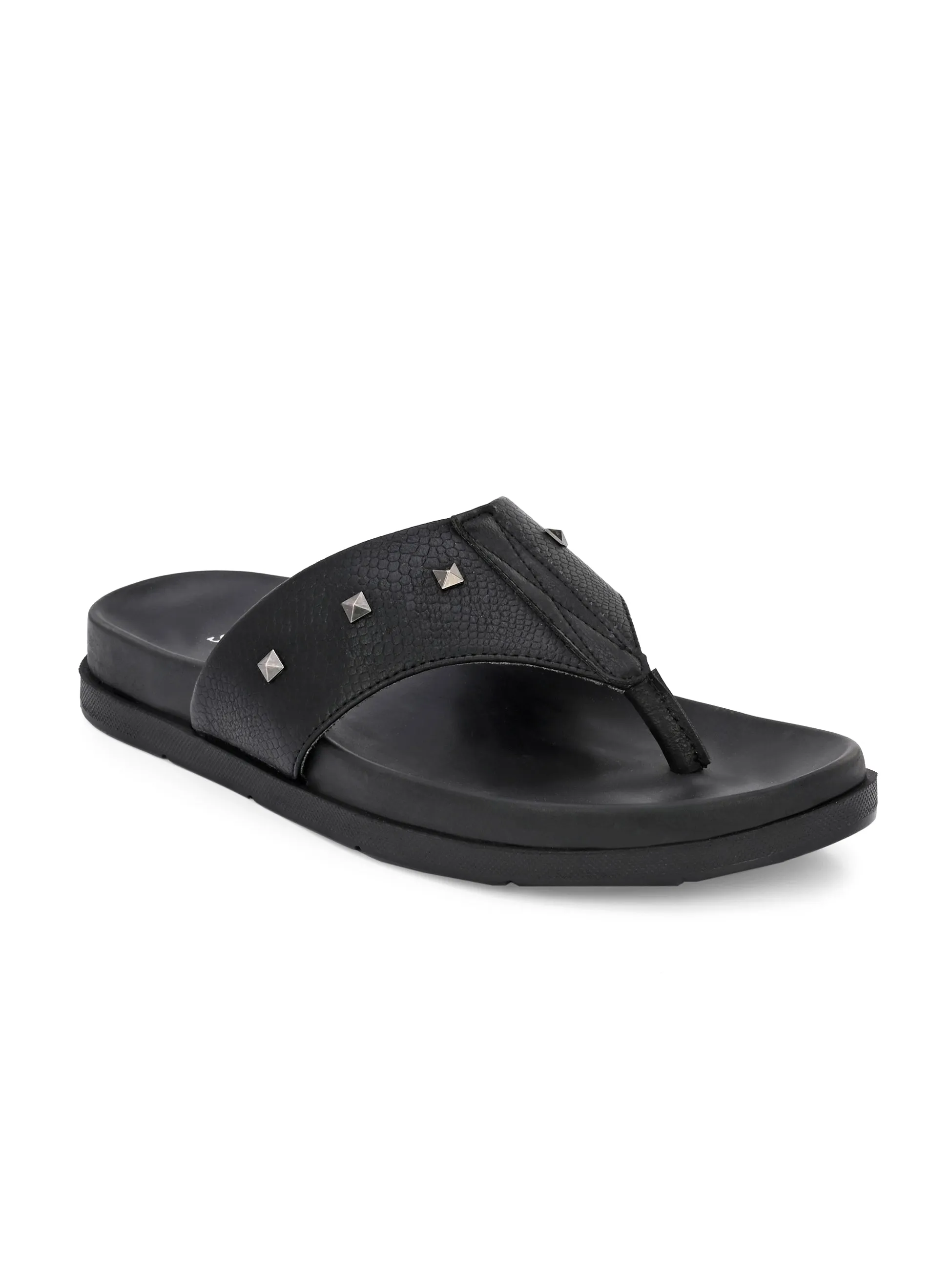 Cornell Black Thong Slippers