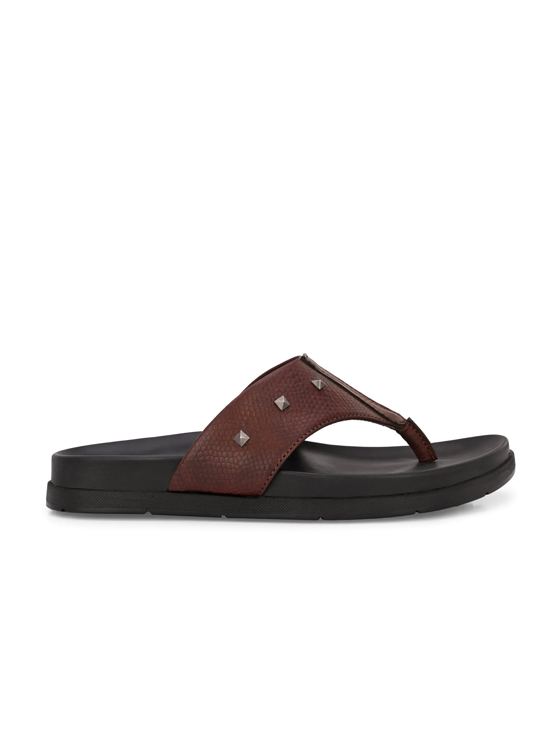 Cornell Brown Thong Slippers